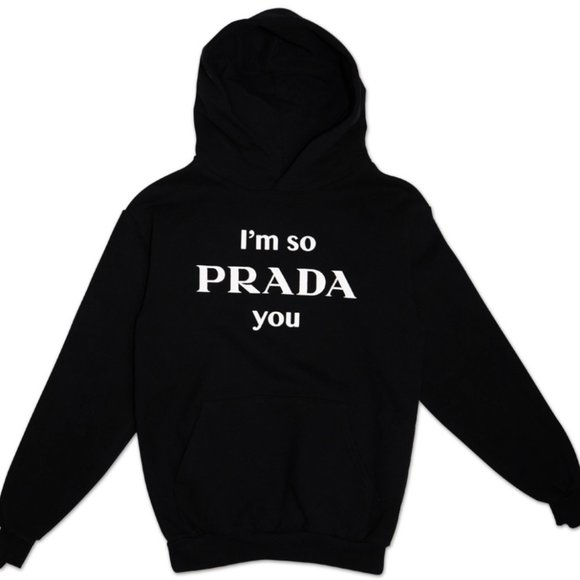 prada white hoodie